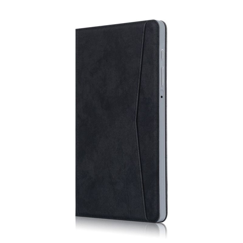 Cover Samsung Galaxy Tab S6 Lite Grijs Zwart Mat Kunstleer