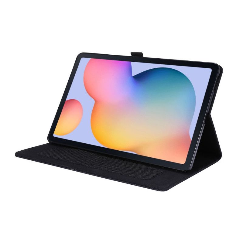 Cover Samsung Galaxy Tab S6 Lite Grijs Zwart Stof