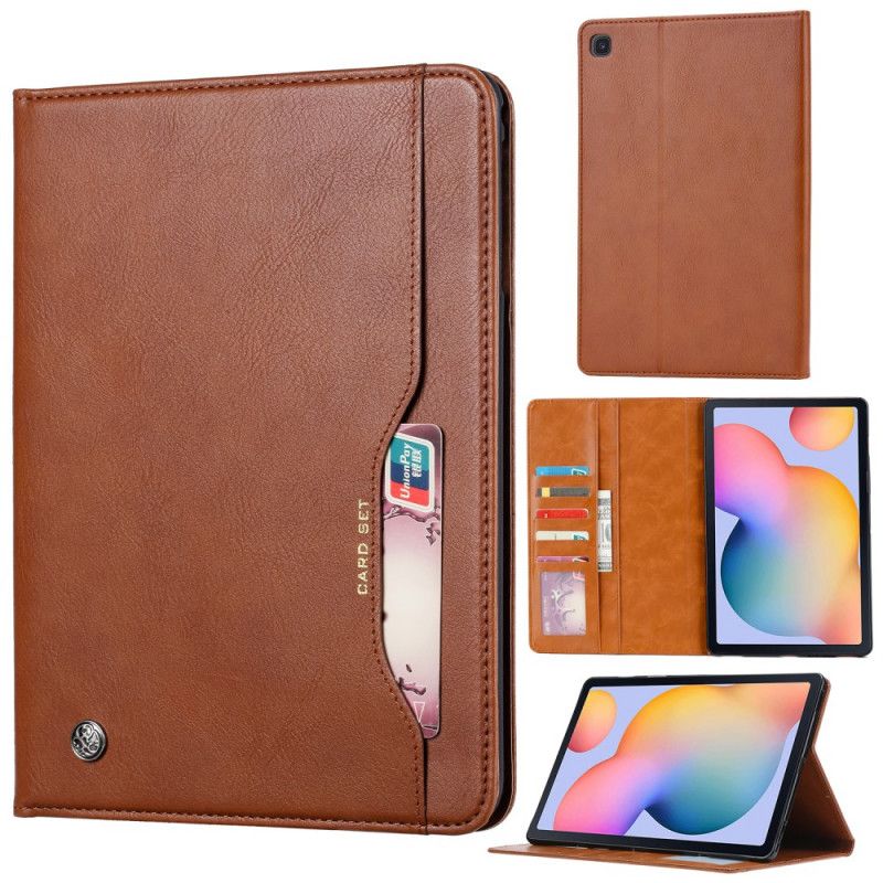 Cover Samsung Galaxy Tab S6 Lite Rood Zwart Kaartenset