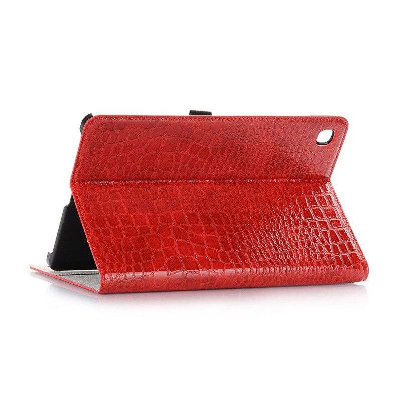 Cover Samsung Galaxy Tab S6 Lite Rood Zwart Krokodillentextuur