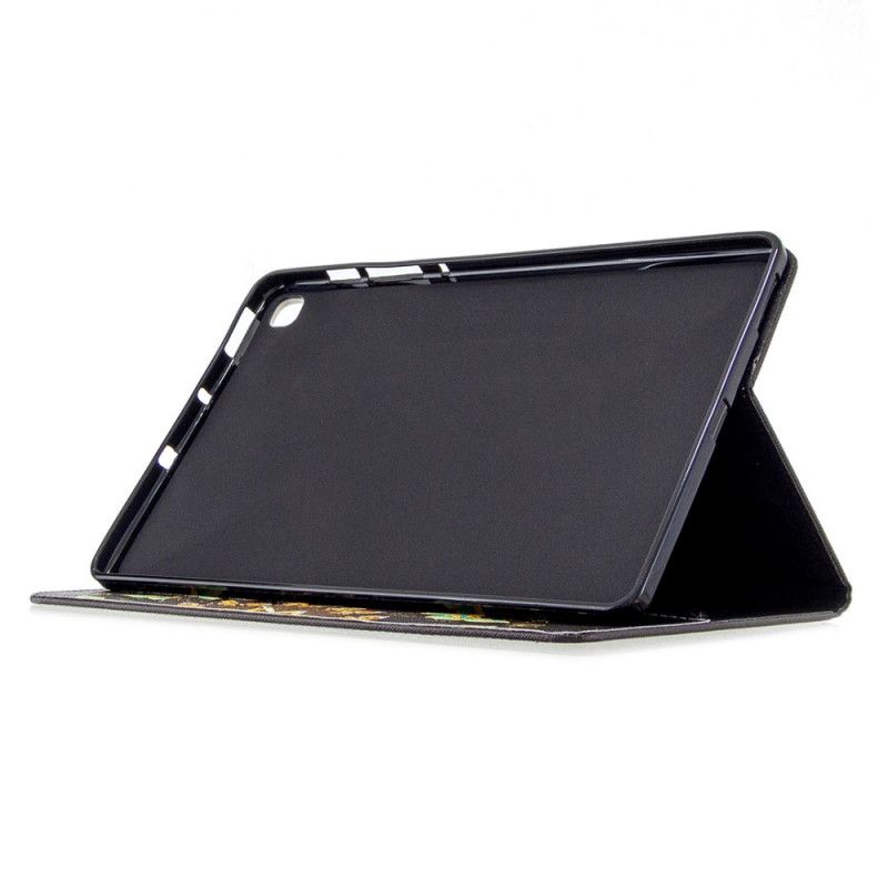 Cover Samsung Galaxy Tab S6 Lite Wit Zwart Vlinderserie