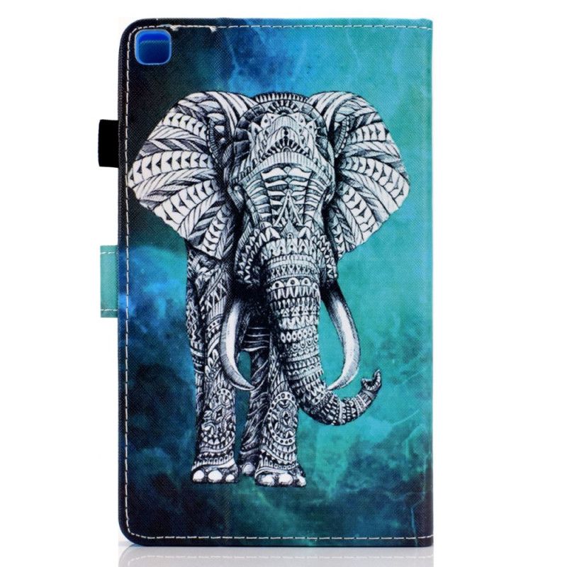 Leren Hoesje Samsung Galaxy Tab S6 Lite Tribale Olifant