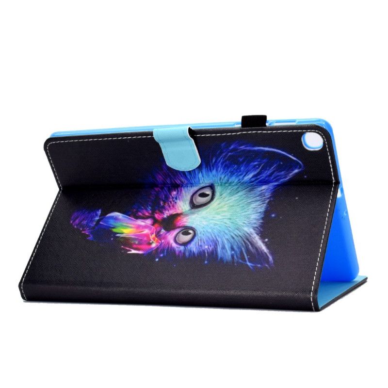 Leren Hoesje voor Samsung Galaxy Tab S6 Lite Psycho Cat