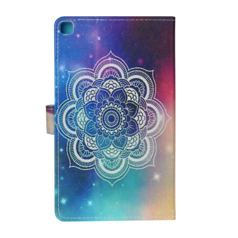 Leren Hoesje voor Samsung Galaxy Tab S6 Lite Rood Zwart Mandala-Reeks