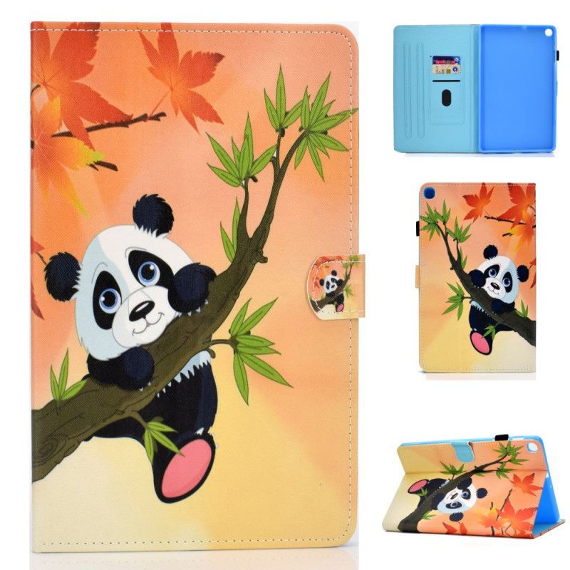 Leren Hoesje voor Samsung Galaxy Tab S6 Lite Schattige Panda