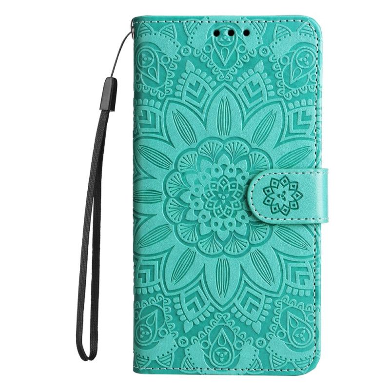 Bescherming Hoesje Honor Magic 6 Pro Zonnebloempatroon Met Riempje