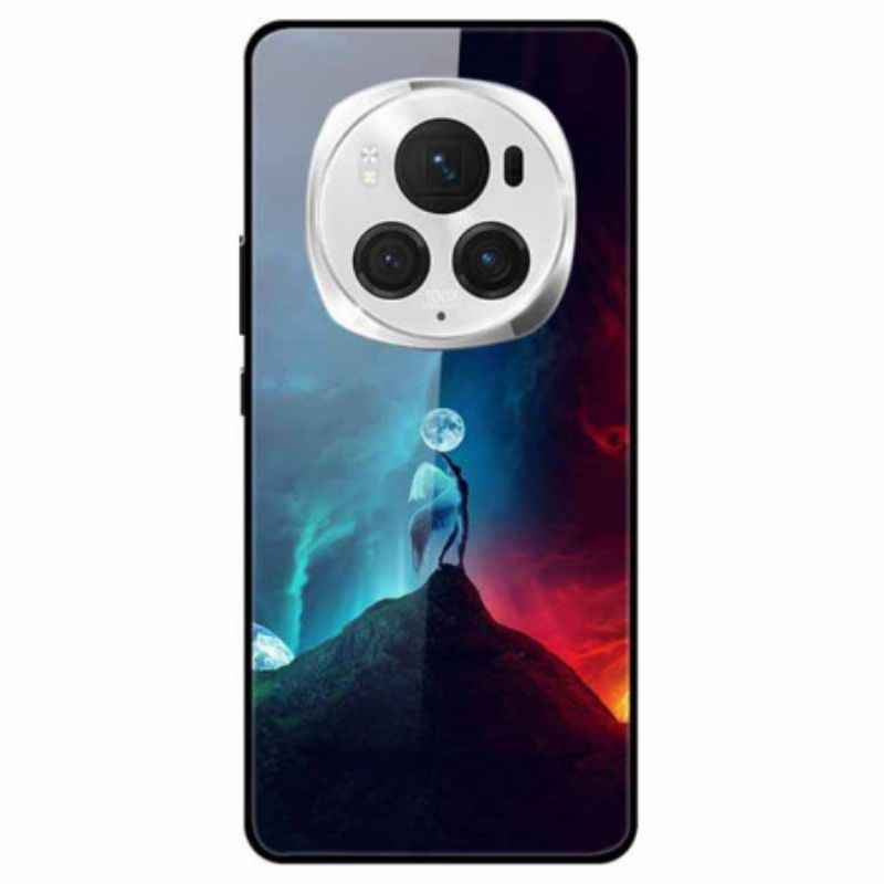 Hoesje Honor Magic 6 Pro Engel Gehard Glas Bescherming Hoesje