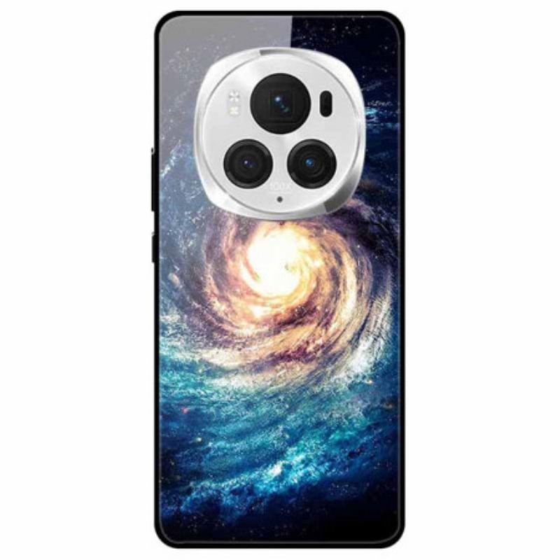 Hoesje Honor Magic 6 Pro Kosmisch Gehard Glas