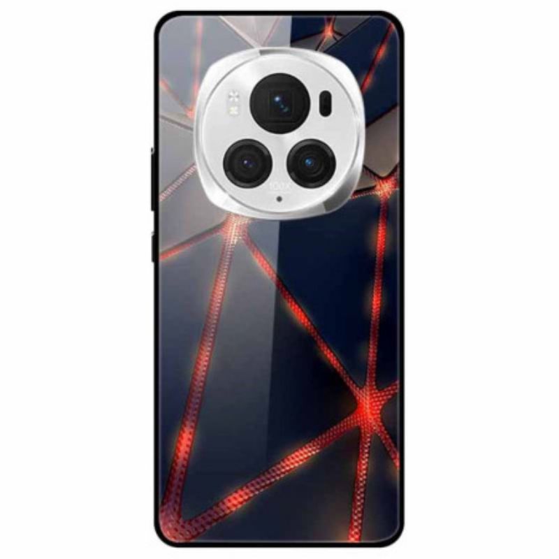 Hoesje Honor Magic 6 Pro Rood Lasergehard Glas Bescherming Hoesje