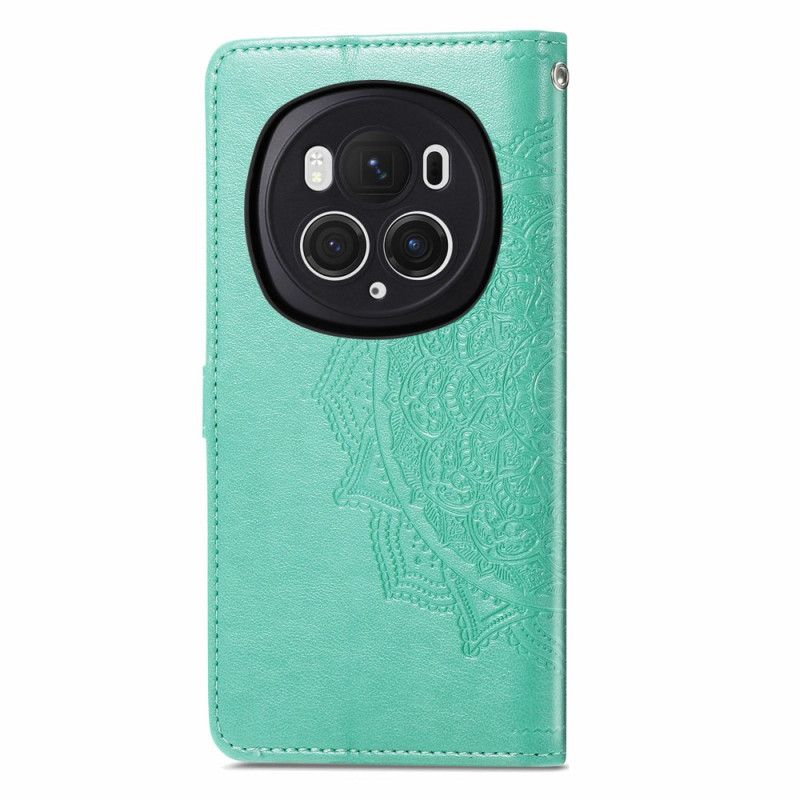 Leren Hoesje Honor Magic 6 Pro Barok Mandala Met Riempje Bescherming Hoesje