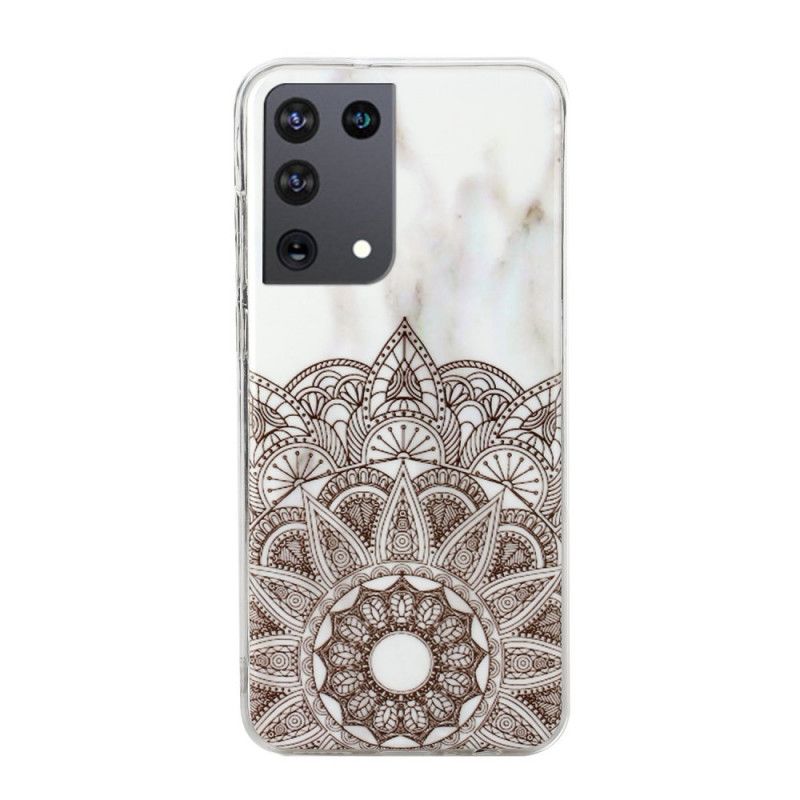 Case Hoesje Samsung Galaxy S21 Ultra 5G Telefoonhoesje Gemarmerde Mandala