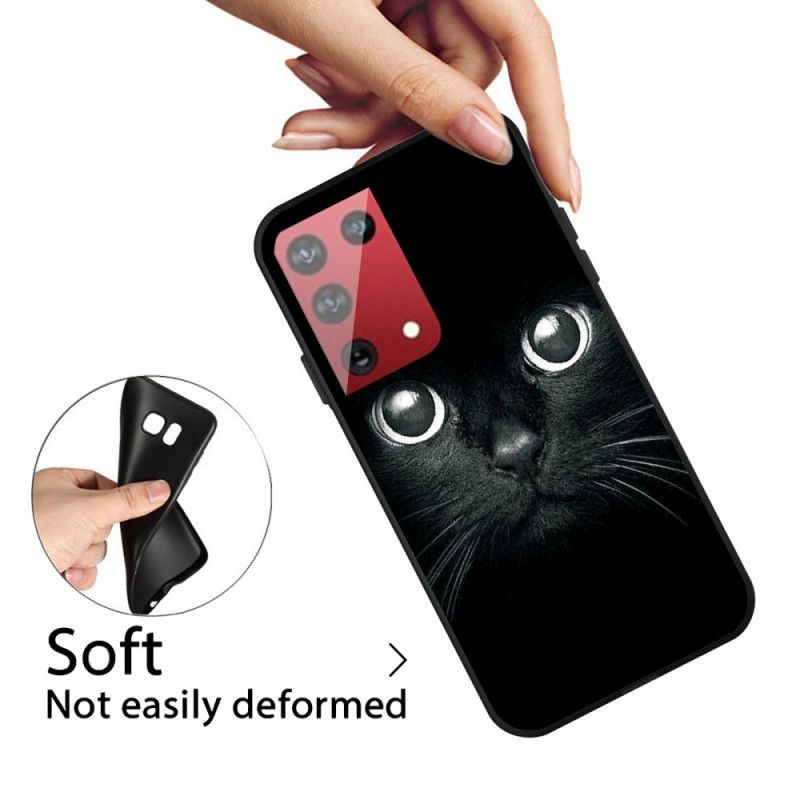 Case Hoesje Samsung Galaxy S21 Ultra 5G Telefoonhoesje Kattenogen