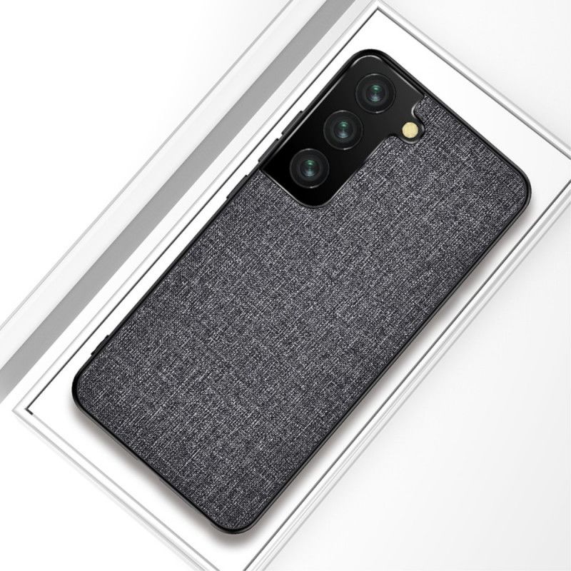 Cover Hoesje Samsung Galaxy S21 Ultra 5G Grijs Zwart Telefoonhoesje Stof Textuur