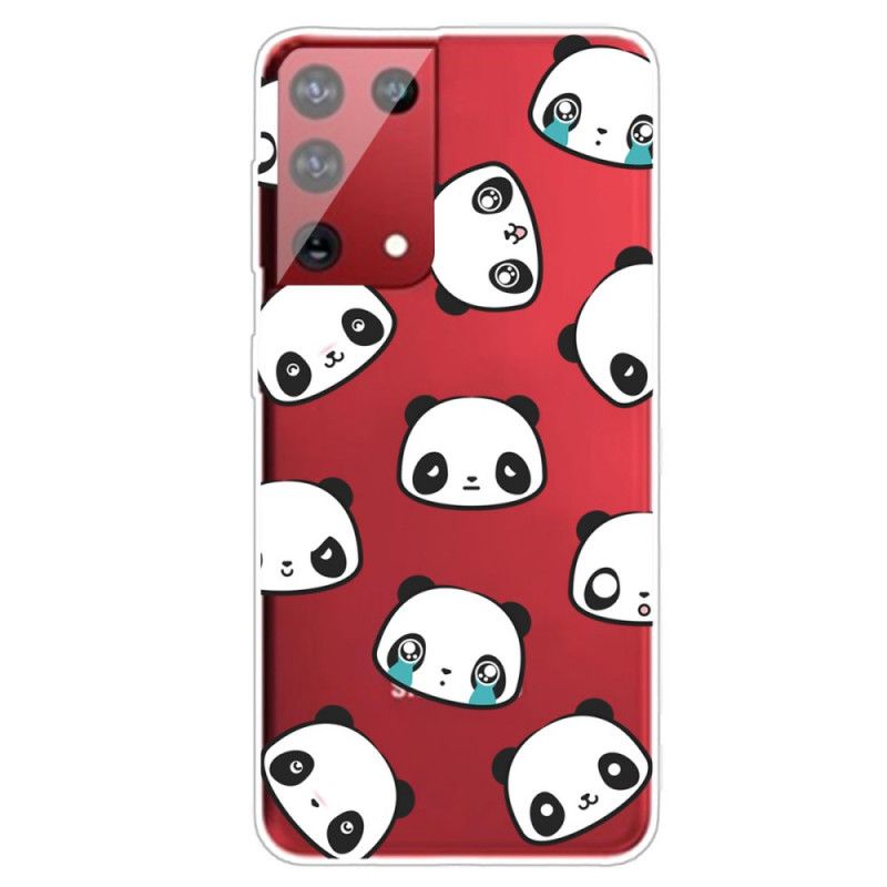 Cover Hoesje Samsung Galaxy S21 Ultra 5G Telefoonhoesje Sentimentele Panda'S