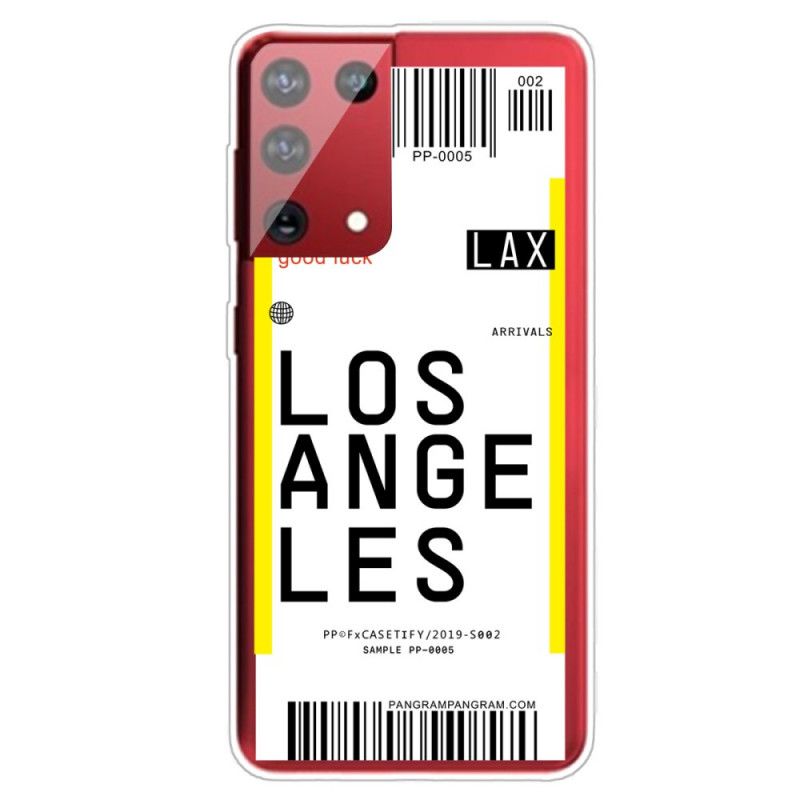 Hoesje Samsung Galaxy S21 Ultra 5G Instapkaart Naar Los Angeles