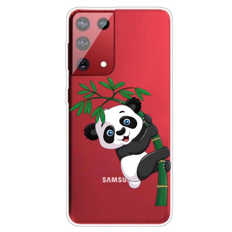 Hoesje Samsung Galaxy S21 Ultra 5G Panda Op Bamboe