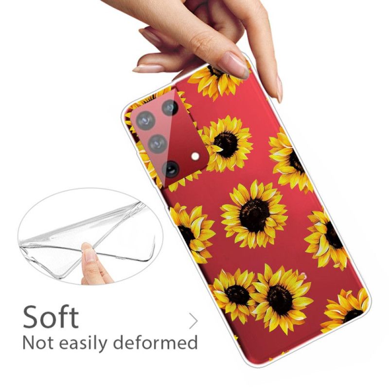 Hoesje Samsung Galaxy S21 Ultra 5G Telefoonhoesje Zonnebloemen