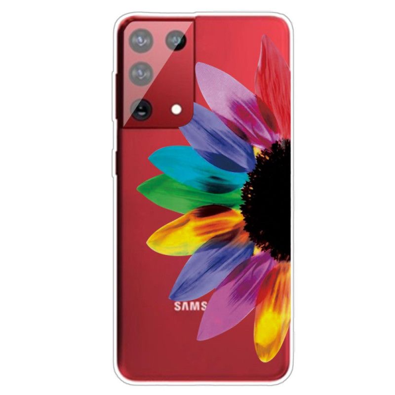 Hoesje voor Samsung Galaxy S21 Ultra 5G Gekleurde Bloem