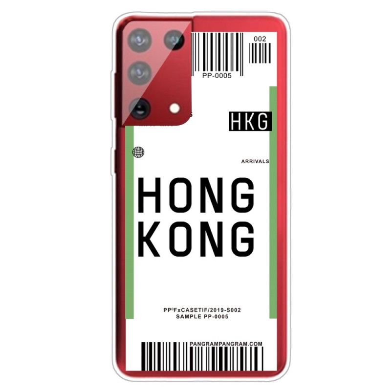 Hoesje voor Samsung Galaxy S21 Ultra 5G Instapkaart Naar Hong Kong