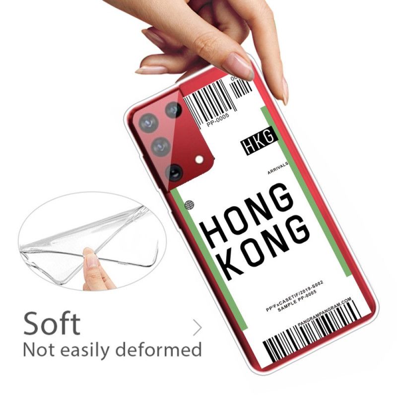 Hoesje voor Samsung Galaxy S21 Ultra 5G Instapkaart Naar Hong Kong