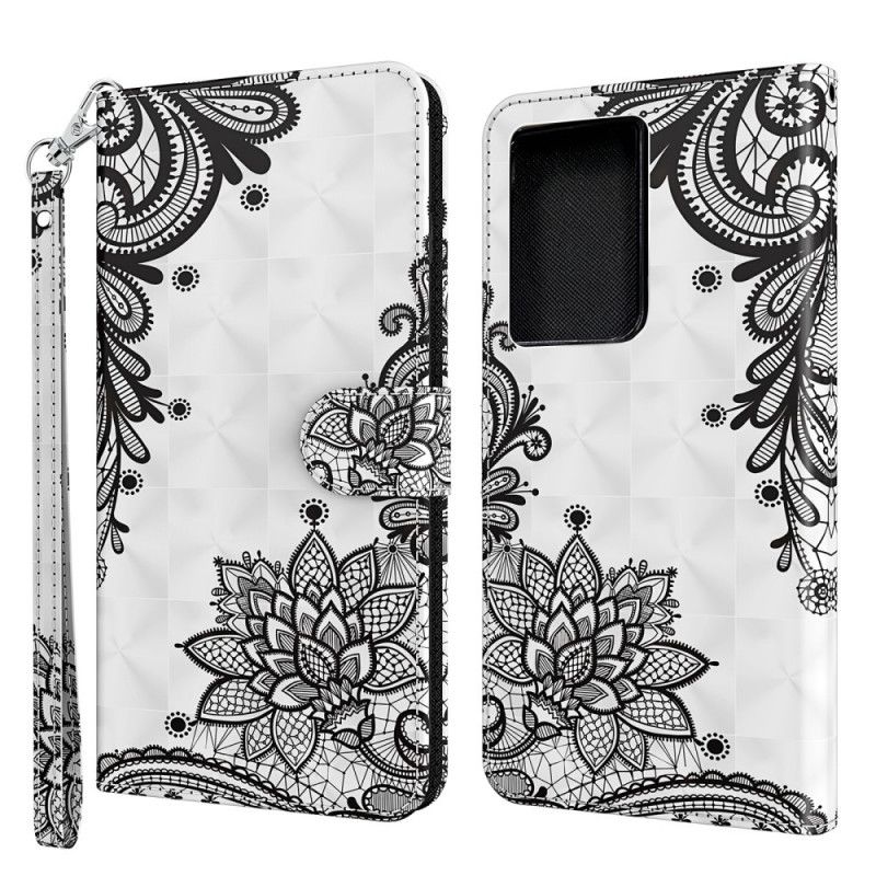 Leren Hoesje voor Samsung Galaxy S21 Ultra 5G Chique Kant