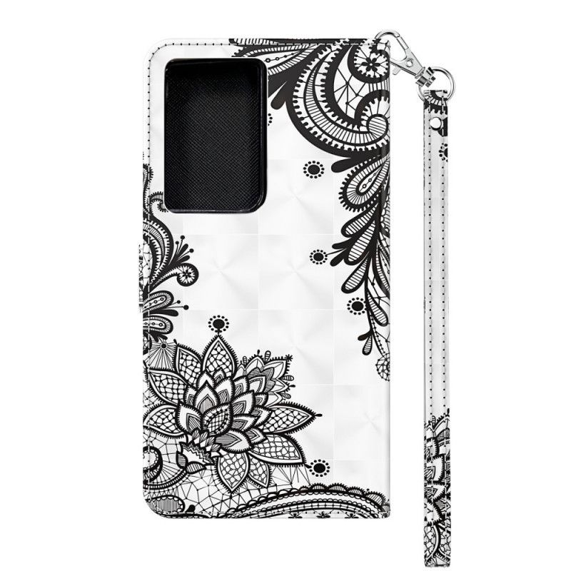 Leren Hoesje voor Samsung Galaxy S21 Ultra 5G Chique Kant