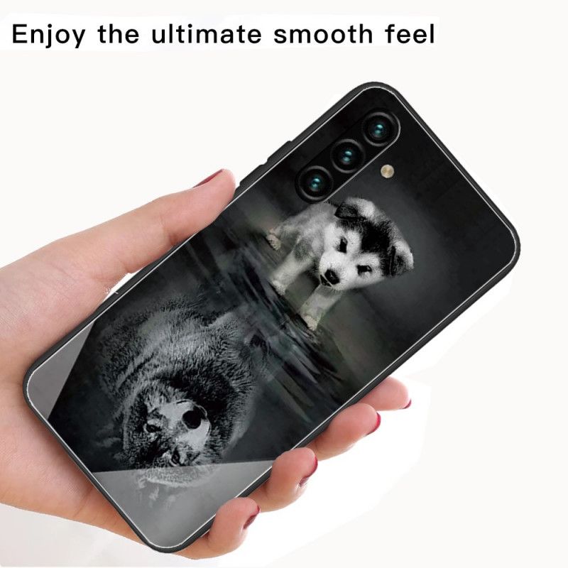 Case Hoesje Samsung Galaxy A13 5g Telefoonhoesje Puppy Dream Gehard Glas