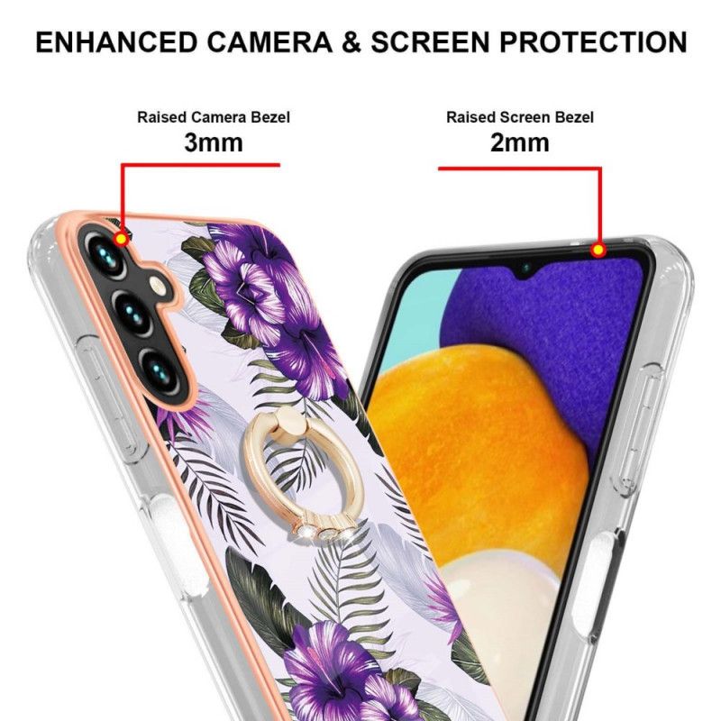 Cover Hoesje Samsung Galaxy A13 5g Telefoonhoesje Bloemen Ringhouder