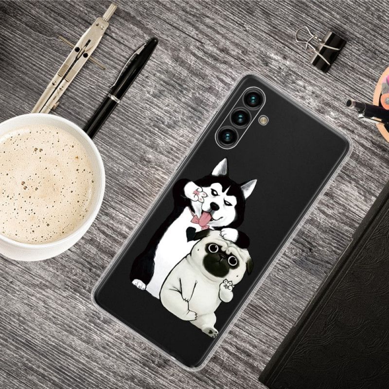 Cover Hoesje Samsung Galaxy A13 5g Telefoonhoesje Grappige Honden