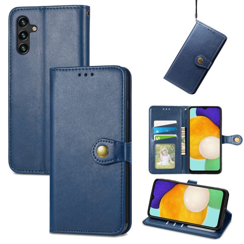 Flip Case Leren Samsung Galaxy A13 5g Kunstleer En Vintage Sluiting