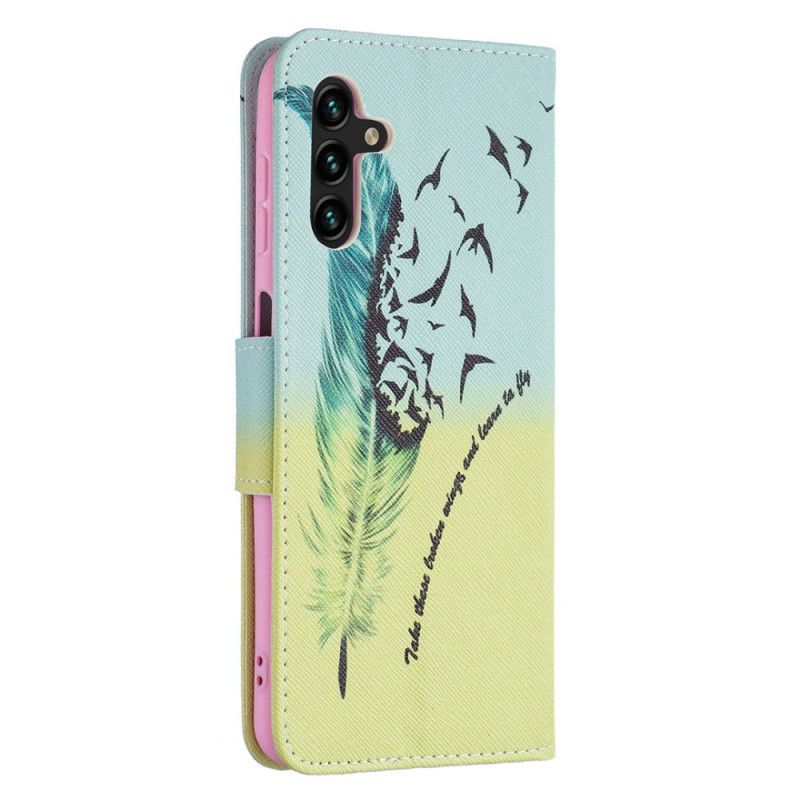 Flip Case Leren Samsung Galaxy A13 5g Leer Vliegen