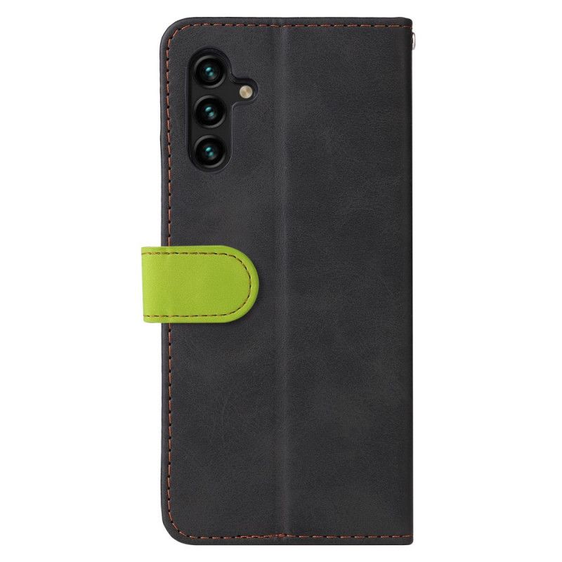 Flip Case Leren Samsung Galaxy A13 5g Tweekleurig