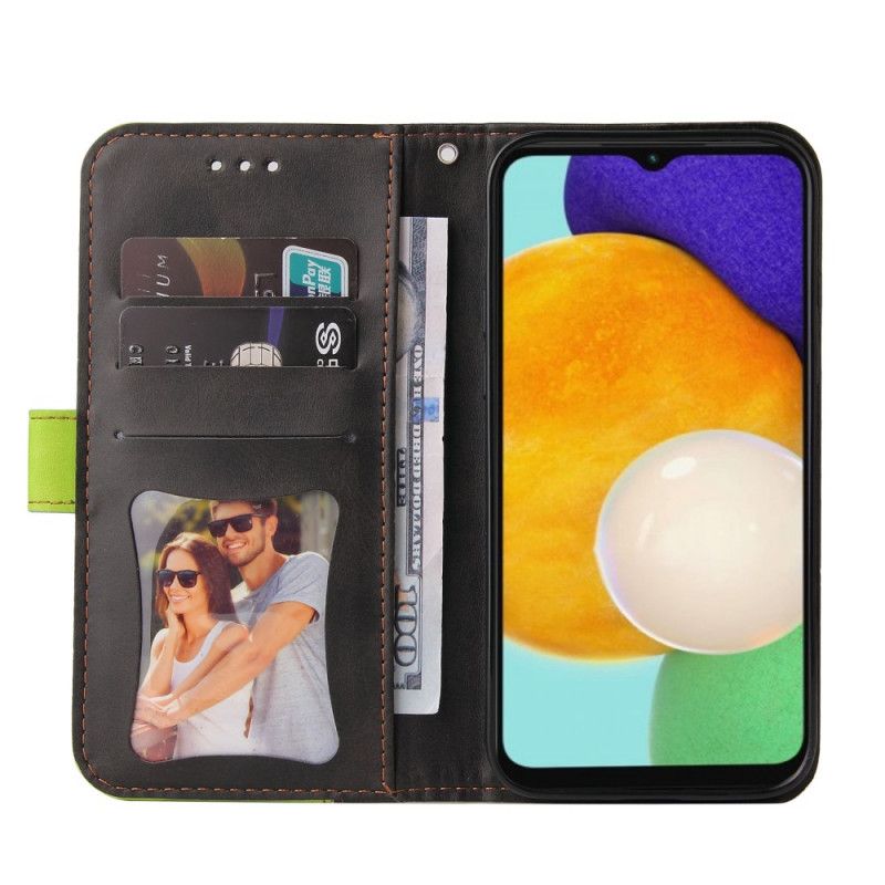 Flip Case Leren Samsung Galaxy A13 5g Tweekleurig