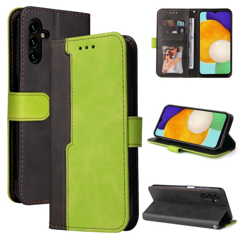 Flip Case Leren Samsung Galaxy A13 5g Tweekleurig