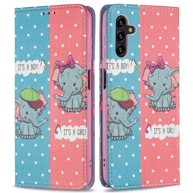 Folio-hoesje Samsung Galaxy A13 5g Baby Olifanten