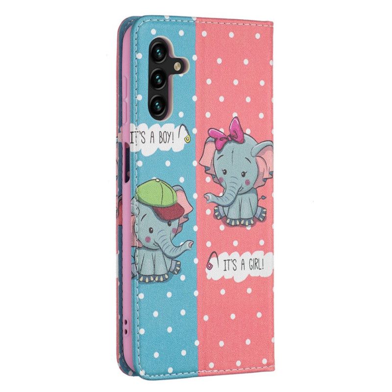 Folio-hoesje Samsung Galaxy A13 5g Baby Olifanten