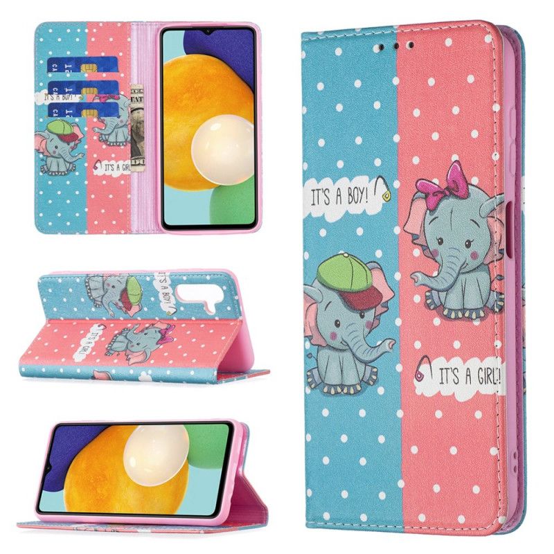 Folio-hoesje Samsung Galaxy A13 5g Baby Olifanten