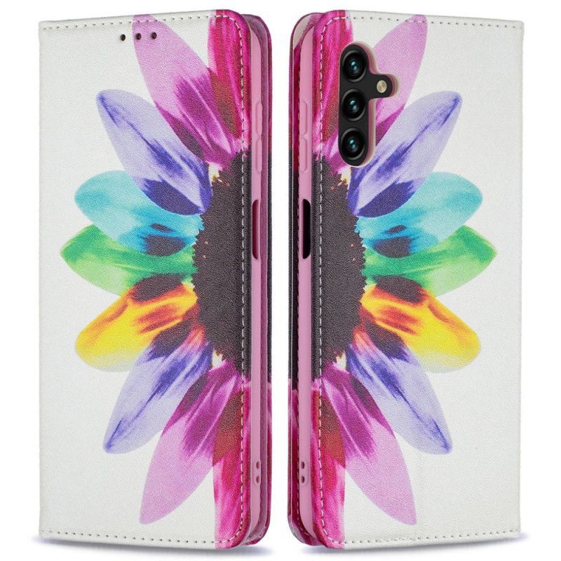 Folio-hoesje Samsung Galaxy A13 5g Bloem Aquarel