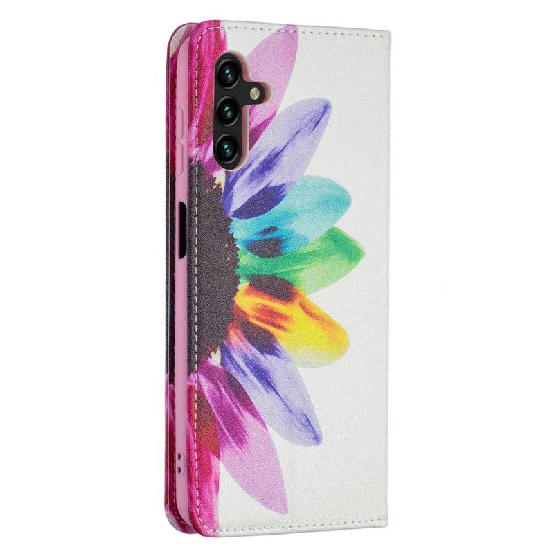 Folio-hoesje Samsung Galaxy A13 5g Bloem Aquarel