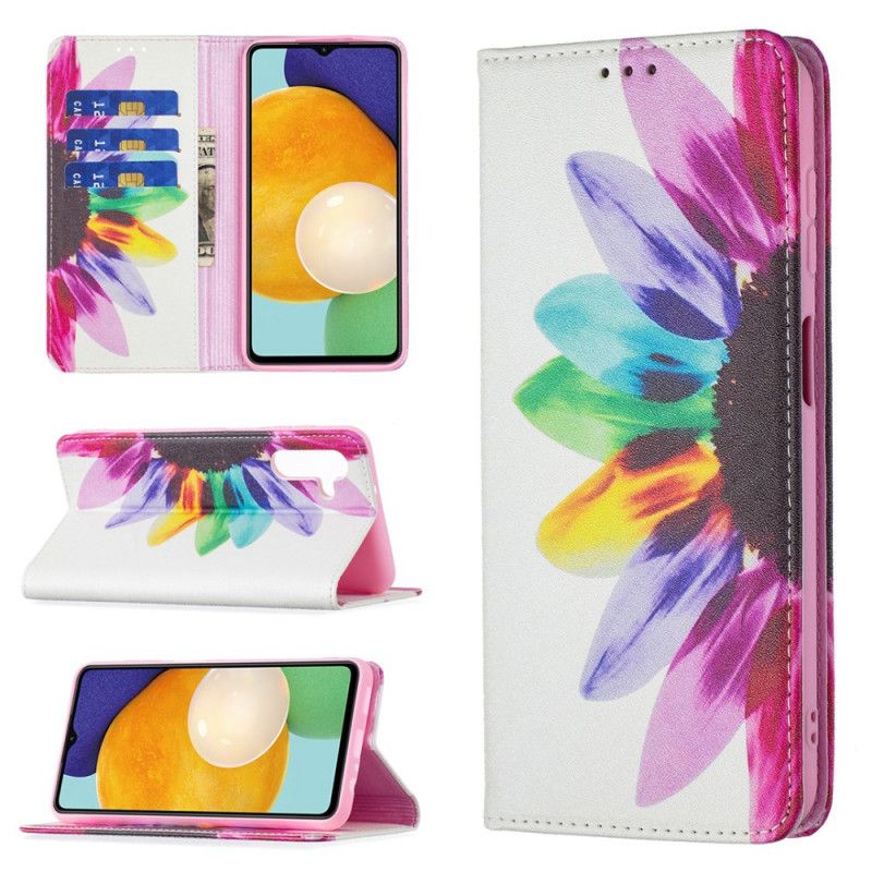 Folio-hoesje Samsung Galaxy A13 5g Bloem Aquarel