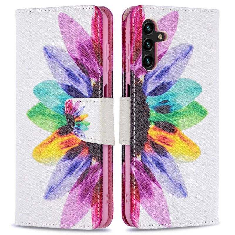 Folio-hoesje Samsung Galaxy A13 5g Bloem Aquarel