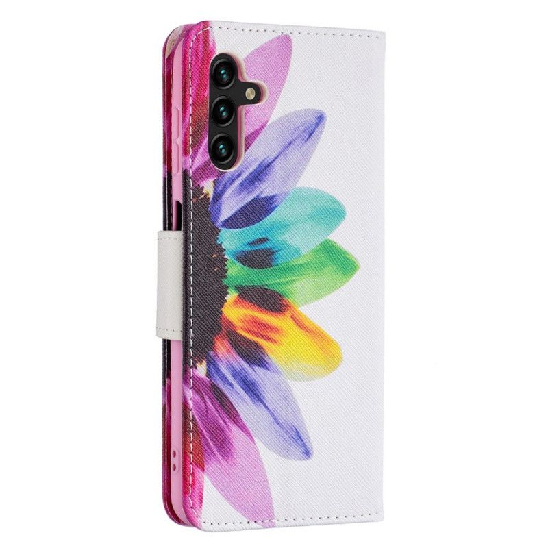 Folio-hoesje Samsung Galaxy A13 5g Bloem Aquarel