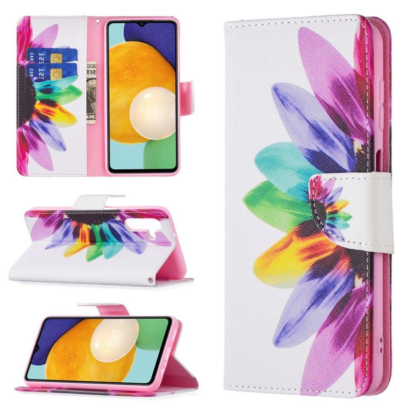 Folio-hoesje Samsung Galaxy A13 5g Bloem Aquarel