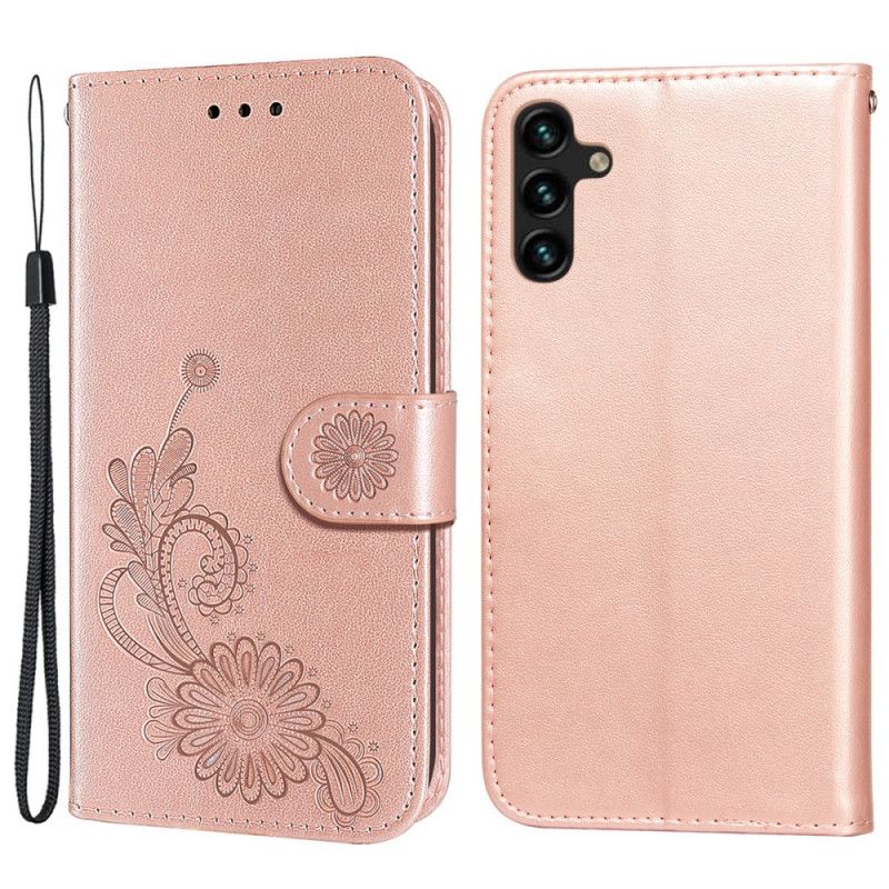 Folio-hoesje Samsung Galaxy A13 5g Bloemenkant