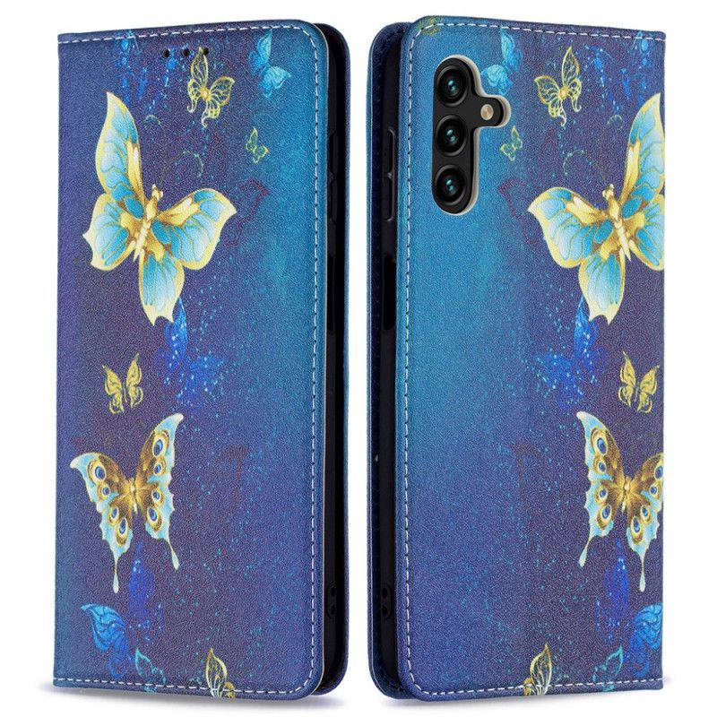 Folio-hoesje Samsung Galaxy A13 5g Kleurrijke Vlinders Bescherming Hoesje