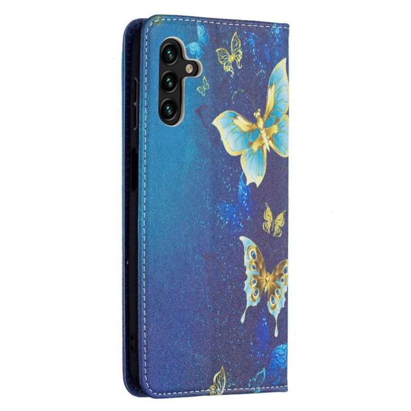 Folio-hoesje Samsung Galaxy A13 5g Kleurrijke Vlinders Bescherming Hoesje