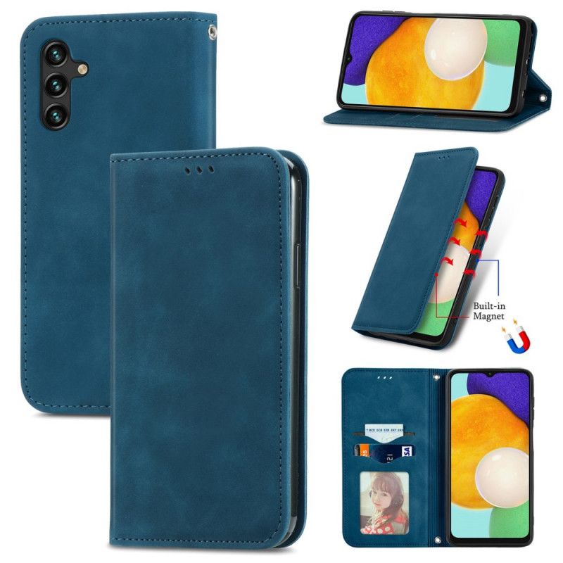 Folio-hoesje Samsung Galaxy A13 5g Skin-touch Vintage Design Bescherming Hoesje