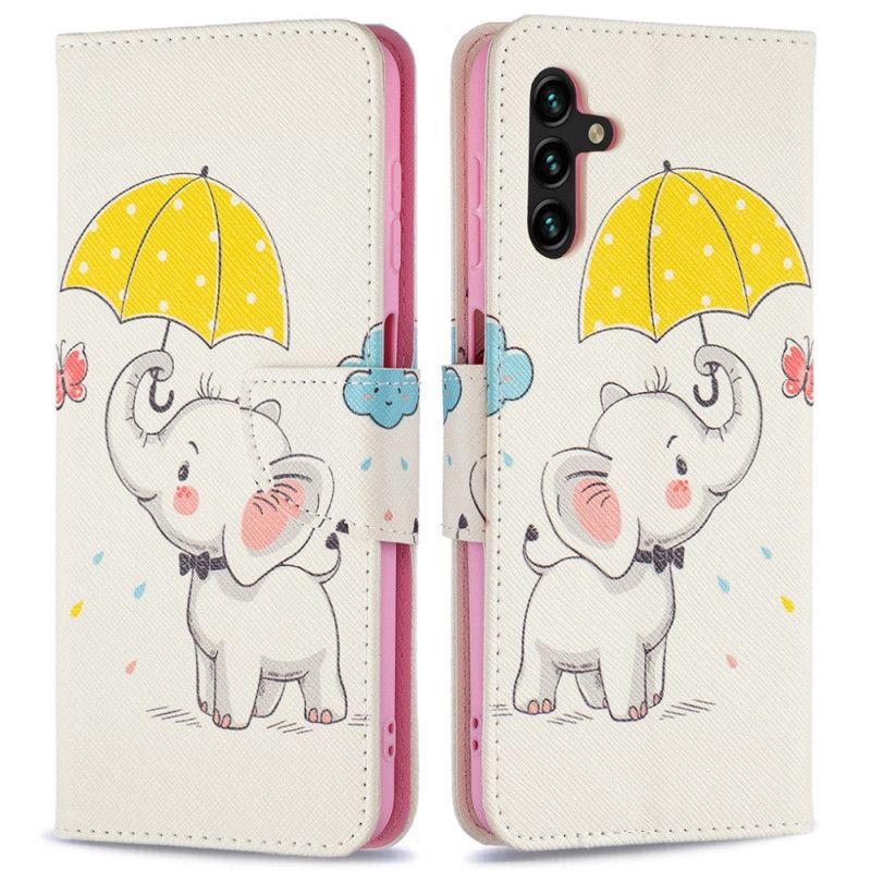 Folio-hoesje Samsung Galaxy A13 5g Telefoonhoesje Baby Olifant