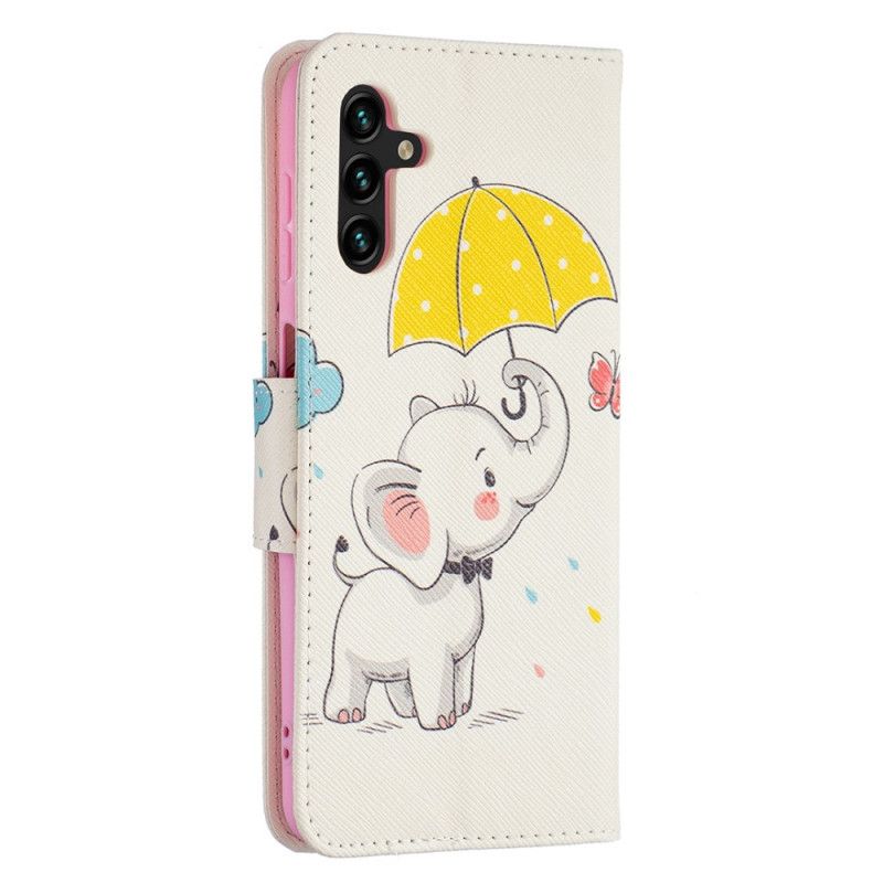 Folio-hoesje Samsung Galaxy A13 5g Telefoonhoesje Baby Olifant