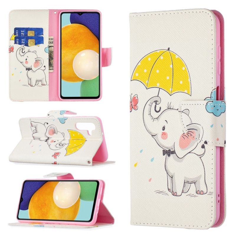 Folio-hoesje Samsung Galaxy A13 5g Telefoonhoesje Baby Olifant